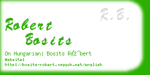 robert bosits business card